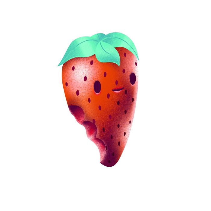 Strawberry, learning to draw - My, Strawberry, Procreate, Digital drawing, Drawing, Berries, Strawberry (plant)