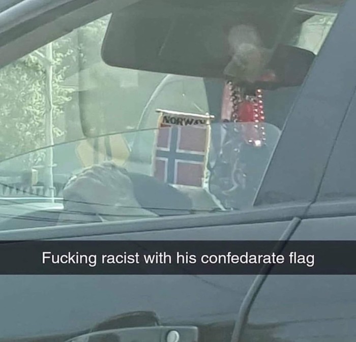 Damn racist with a Confederate flag... - Confederation, Flag, Picture with text