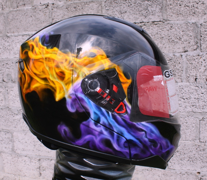 Helmet. - My, Airbrushing, Tyumenaero, Video, Longpost, Helmet, Painting, Stages, Fire
