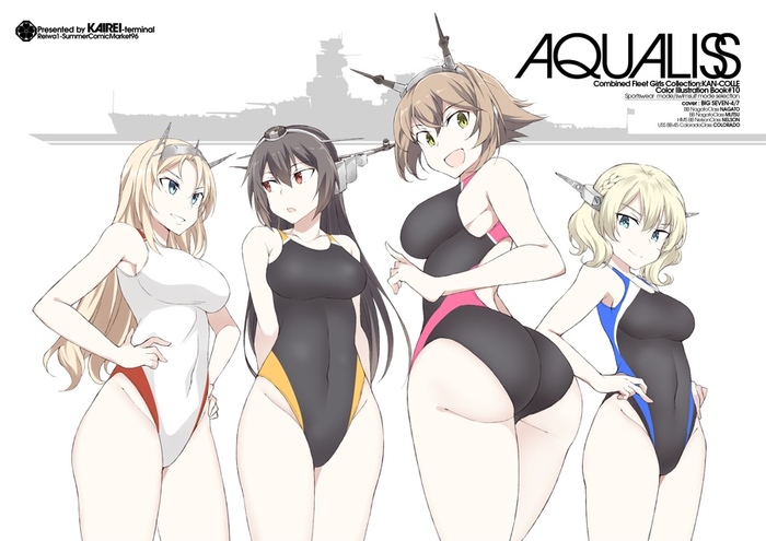 Aqualiss - Kantai Collection, Nelson, Nagato, Mutsu, Uss Colorado, Anime Art, Аниме, Арт