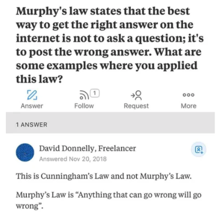 Murphy's law? - English language, 9GAG, Murphy's laws, Screenshot