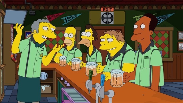 Simpsons for every day [August 2] - The Simpsons, Beer, , GIF, Longpost, International Beer Day, Peter Griffin, Mo Sizlak, , Homer Simpson, , Bart Simpson, Barney Gumble, Bar u Mo, Beer mug, Duff beer