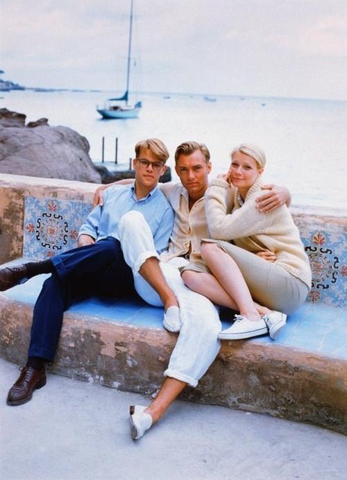 Matt Damon, Jude Law and Gwyneth Paltrow on the set of The Talented Mr. Ripley (1999) - The Talented Mr. Ripley, Matt Damon, Jude Law, Gwyneth Paltrow, Longpost, Celebrities