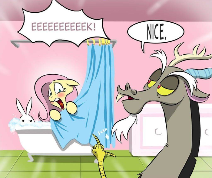 NICE My Little Pony, Fluttershy, MLP Discord, Nice, Angel Bunny, Doublewbrothers