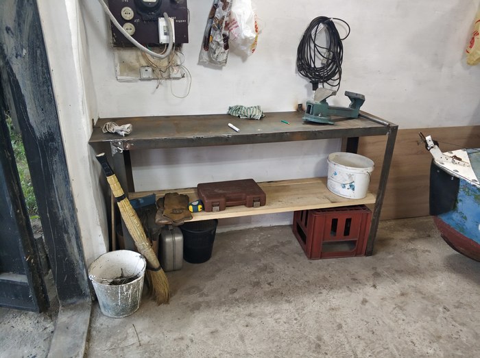 Made a workbench in the garage - My, Rukozhop, Garage