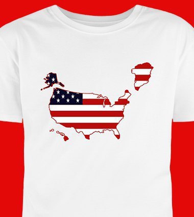 USA map with Greenland - USA, Denmark, Greenland, Cards, T-shirt, Republican Party