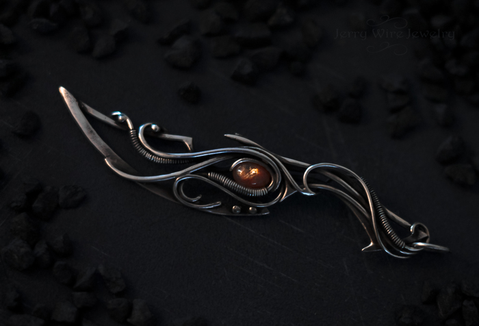 fantasy sword - My, Fantasy, Decoration, Jewelry, Elves, Dark fantasy, Pendant, Needlework without process, Handmade, Longpost