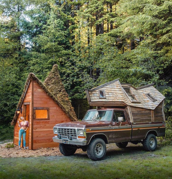 Hut on wheels - The photo, House on wheels, Forest