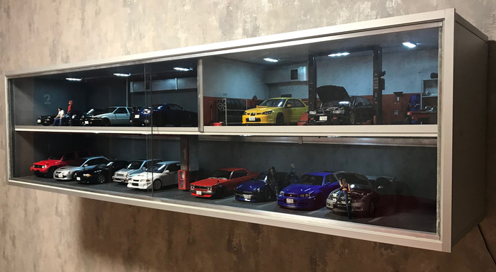 Shelf for scale models in 1/18 (Diorama of underground parking and service) addition to the previous post. - My, Diorama, Handmade, Longpost