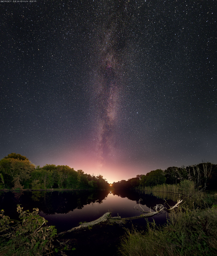 Last night of summer - My, Space, Stars, Milky Way, Astronomy, The photo, Landscape, Night, Summer, Stars