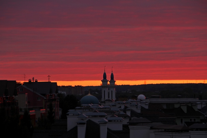 Summer sunset in Kazan - My, Kazan, Tatarstan, The photo, Mosque, Sunset, Canon 7d