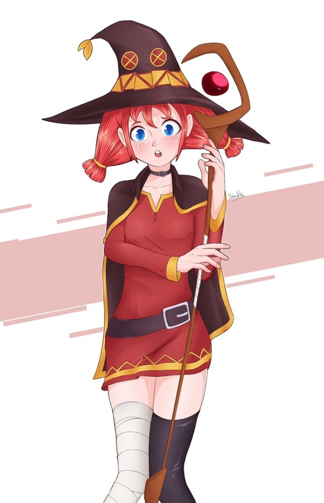 Red magic... - Ulyana, , Endless summer, Crossover, Konosuba, Megumin, Crossover