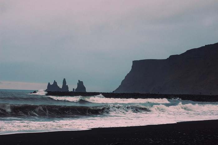 Black beach. - Beach, The photo, Iceland