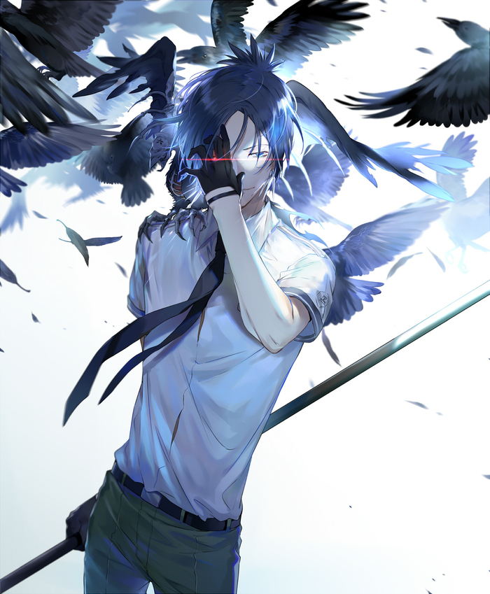 Mukuro Rokudou (Katekyo Hitman Reborn!) - Anime art, Katekyo hitman reborn!, , Pixiv, Anime