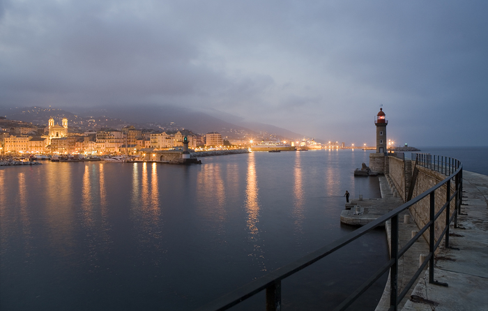 Bastian painting - My, Sea, Landscape, Corsica, Lighthouse, The photo, Night, Ligurian Sea, Mediterranean Sea