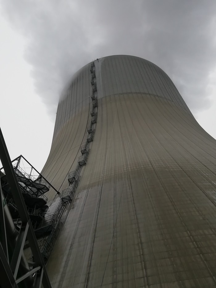 What's inside a 185m cooling tower - Industrial alpinism, Cooling tower, CHP, Video, Longpost