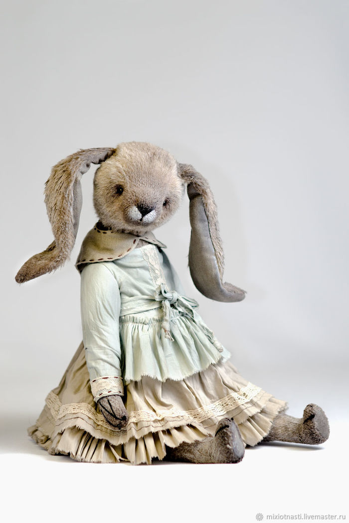 Bunny - Longpost, Needlework without process, Beginning photographer, With your own hands, Handmade, Teddy hare, Teddy bear, My