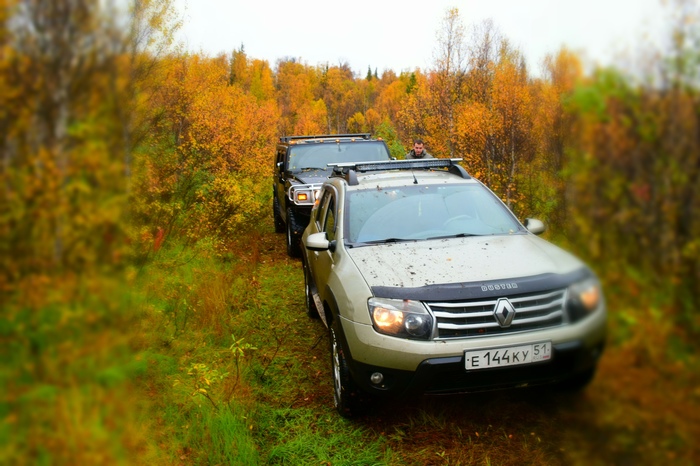 Pos. Pyive - r. Hooray! The ring is closed! Walking UAZ! - My, Duster, UAZ, Murmansk, Kola Peninsula, Hummer, Swamp, River, Travels, Longpost, Renault Duster