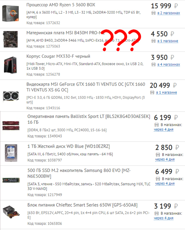 Advise a mother to build a PC, MSI b450 a pro is no longer being released, so I'm looking for a replacement ... - My, Computer hardware, Assembling your computer, Components