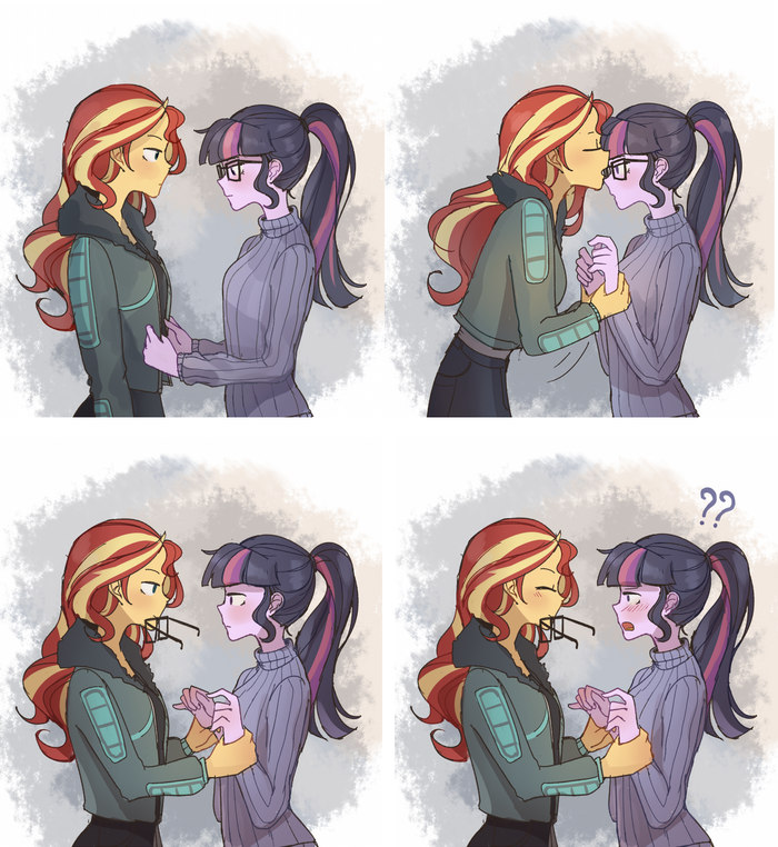 Sciset My Little Pony, Equestria Girls, Sunset Shimmer, Twilight Sparkle, MLP Lesbian, , Looknamtcn