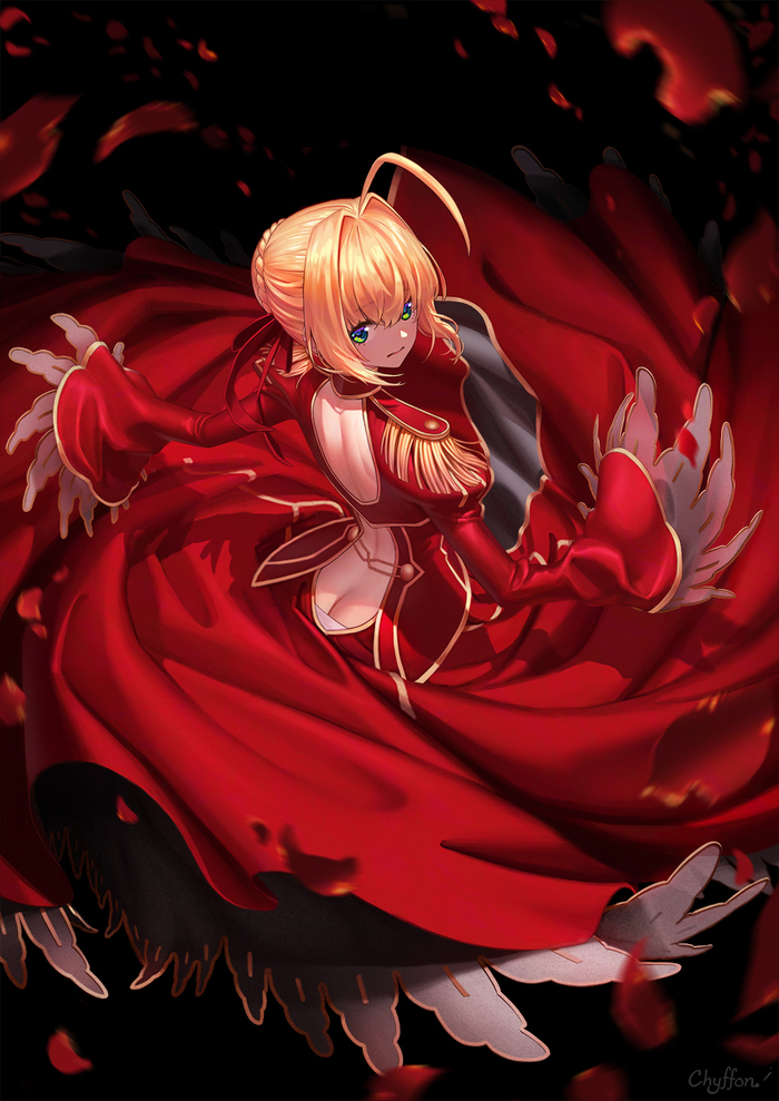 Nero Claudius by Chyffon - Anime, Art, Anime art, Fate, Fate-Extra, Fate grand order, Nero claudius, Pixiv