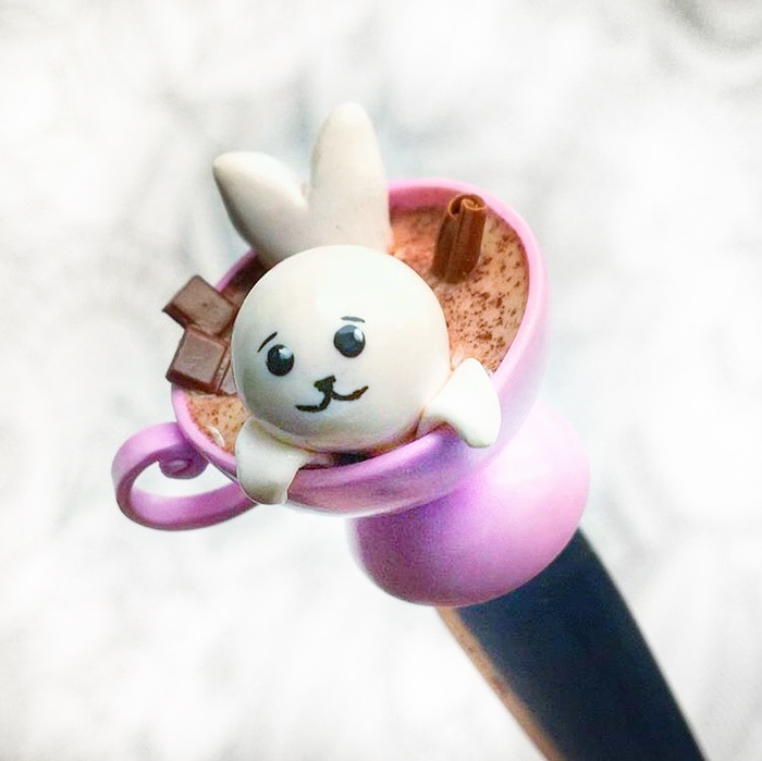 Delicious spoons. (But it is not exactly) - My, Needlework without process, Polymer clay, Delicious spoons, Seal, Longpost
