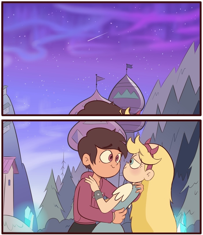 Star vs. the Forces of Evil (Photo) - Longpost, Marco diaz, Star butterfly, Star vs Forces of Evil, Kiss, Cartoons, Milota