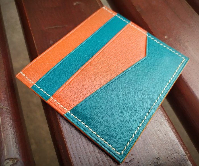 Cardholder for pickup - My, Leather craft, Leather products, With your own hands, Longpost, Needlework