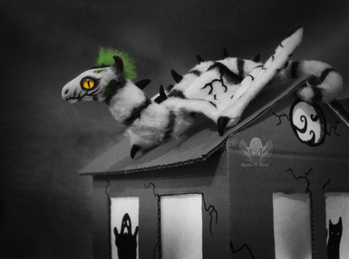 Dragon Beetlejuice - My, Beetlejuice, Amphipter, The Dragon, Polymer clay, Handmade, Needlework without process, Longpost