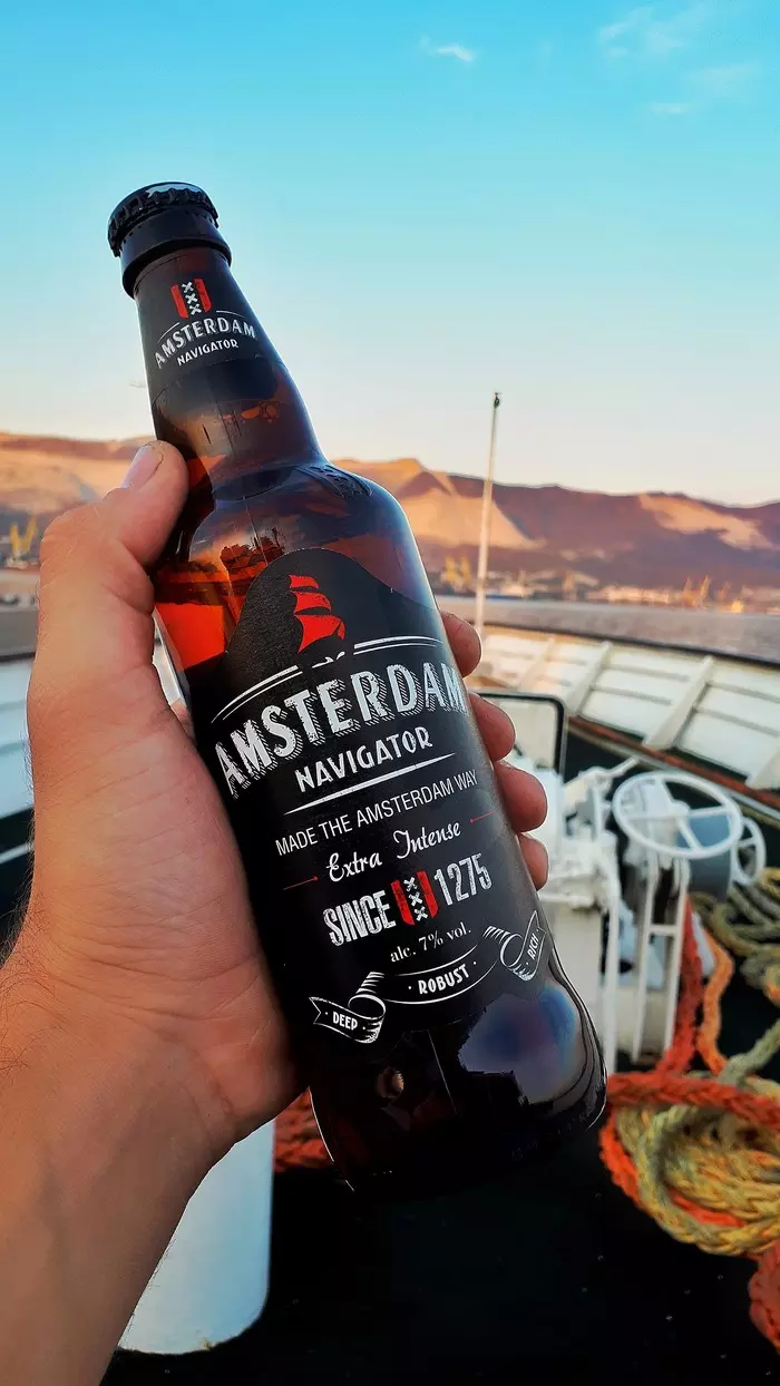 When I bought a bottle just for the photo - My, Sea, The sun, Работа мечты, Beginning photographer, Beer, , Amsterdam