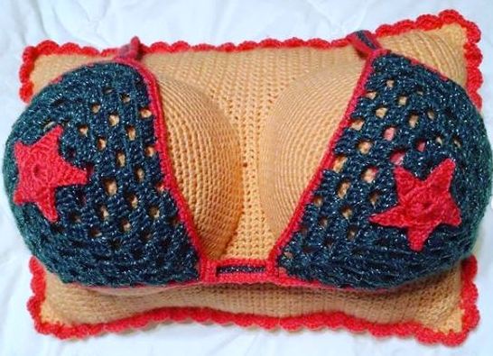 immodest pillow - My, Knitting, Crochet, Amigurumi, Needlework with process, Needlework, Longpost