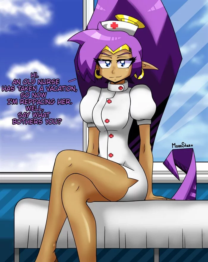 Медсестра Шанти / Nurse Shantae - Моё, Shantae, Game Art, Monster Girl, Игры, Shantae half-genie Hero