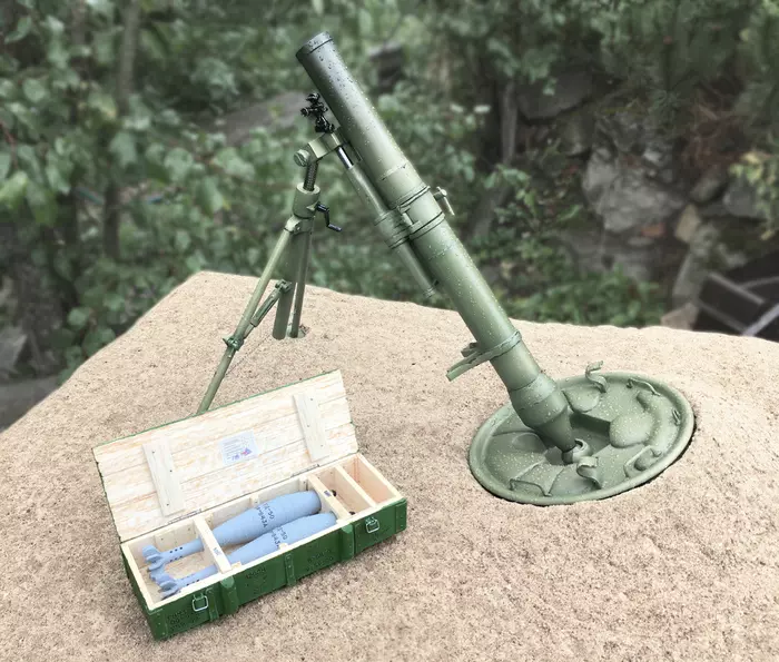 Question to mortarmen about 120 mm mortar - My, Mortar, Mortar round, Sixth scale, Scale model, , Longpost, Figurines