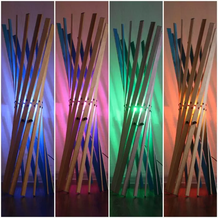 Floor hyperboloid lamp - My, Design, Lighting, Constructivism, Interior, Interior Design, Hyperboloid, Arduino, Longpost