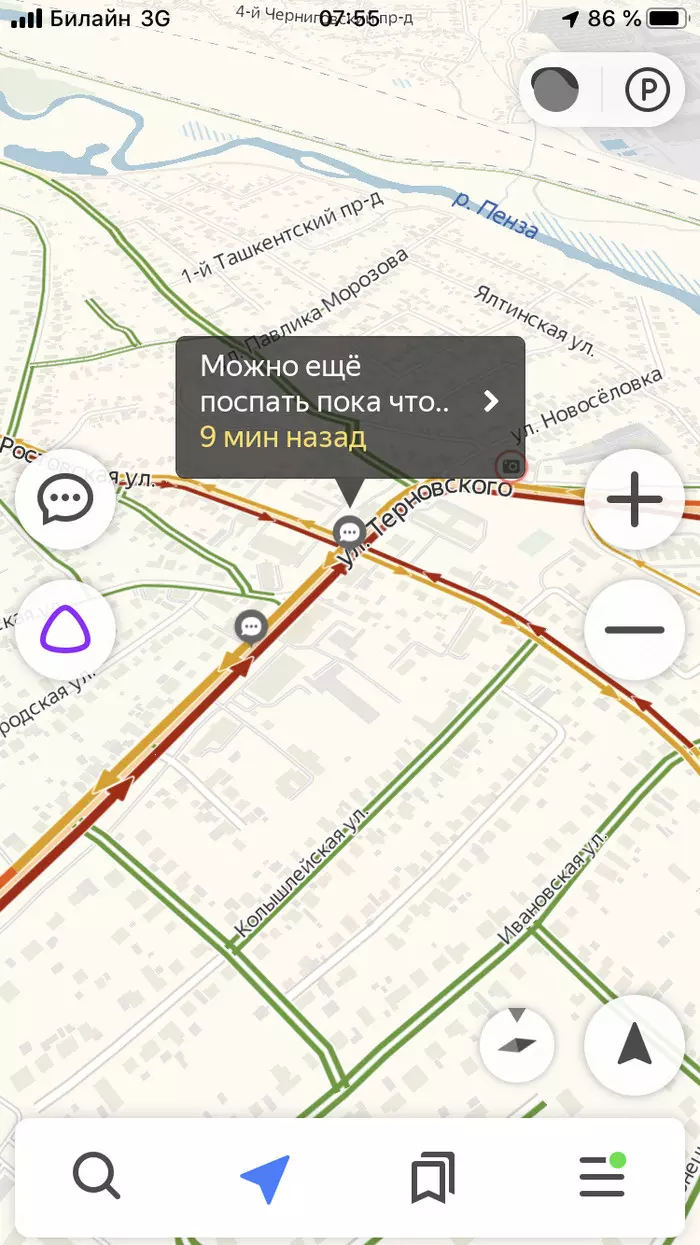 Карта пробок пенза