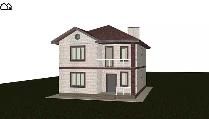 The project of a two-storey house with four bedrooms with an area of ??120 sq.m. - My, House project, Design, Architecture, Building, Layout, Project, Longpost