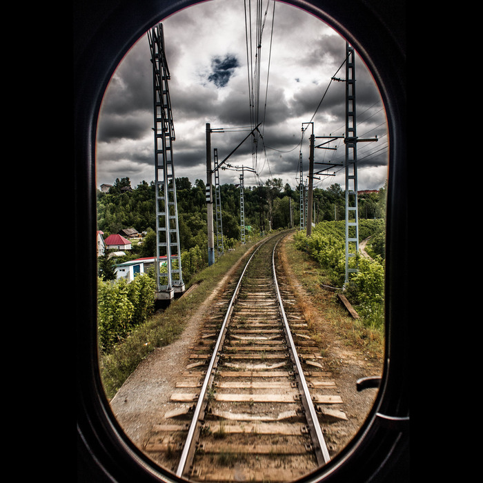В окне последнего вагона Фотография, Железная Дорога, Средний урал, Романтика, Длиннопост