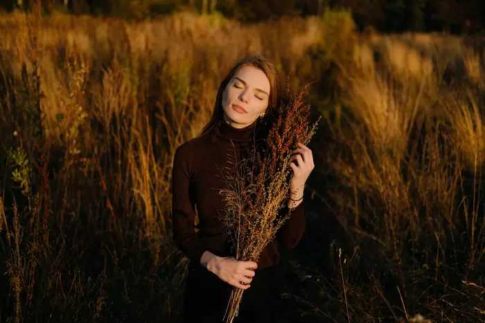 Girl portraits. part 6 - My, Girls, The photo, Field, Autumn, October