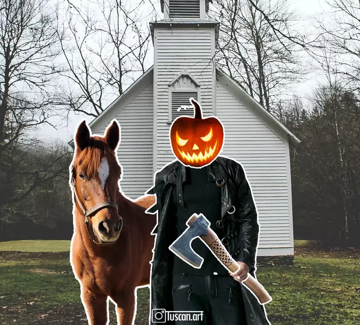 A little work on the eve of Halloween 2019 - My, Halloween, Photoshop