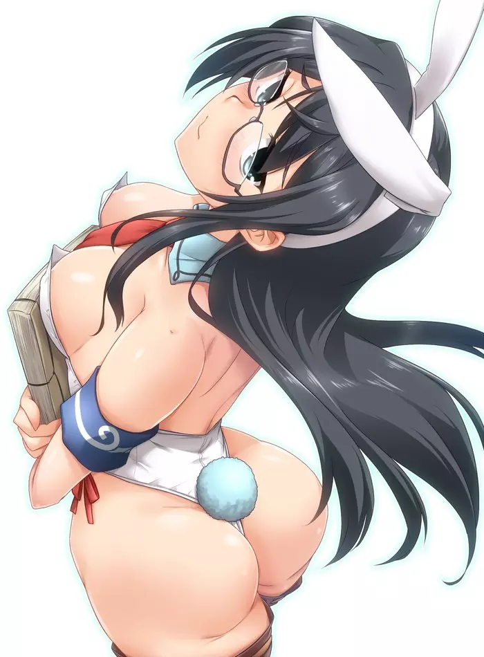 Bunnyodo - NSFW, Kantai Collection, Ooyodo, Bunnysuit, Попа, Anime Art, Аниме, Арт