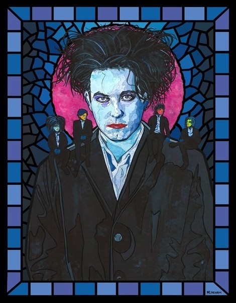 Saint New Wave / M.Lineham Art - Drawing, Stained glass, David Bowie, Musicians, Longpost