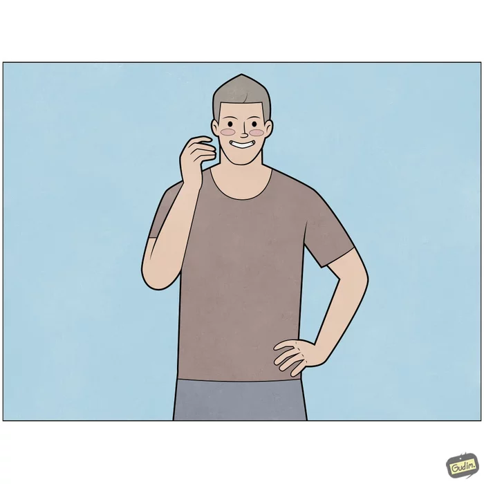 Something about peekaboo - Comics, Smile, Mood, Peekaboo, Guys, Joy, Sadness, Gudim, Longpost