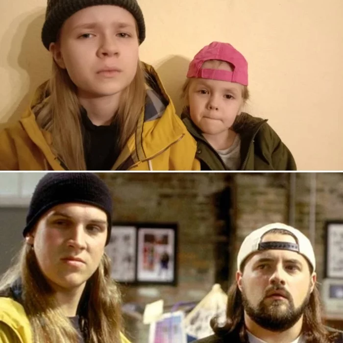 Mini Jay and Mini Silent Bob - My, Children, Parody, Movie heroes, Longpost