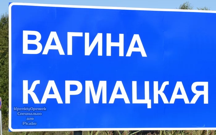 road sign - My, Road sign, Vagina, The photo, Yandex maps, Coordinates, Name