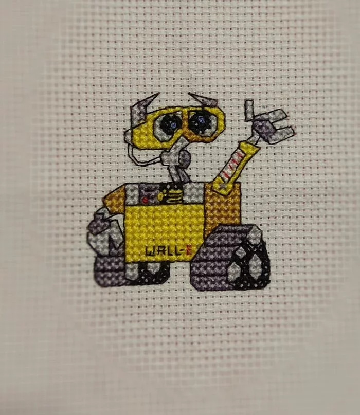 WALL-E - Needlework without process, Cross-stitch, Wall-e