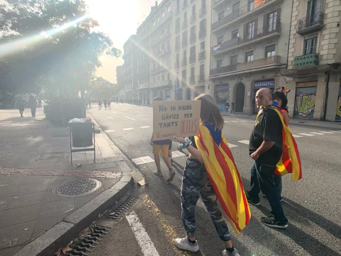 Catalan protest - My, Barcelona, Protest, Protest actions, Spain, Catalonia, Longpost, Politics, Barcelona city