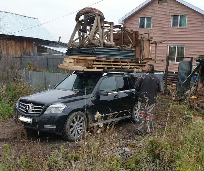 Kvadratish Praktish Good, in pursuit of the post about the cargo Volga - My, Mercedes, , Russians, Truck