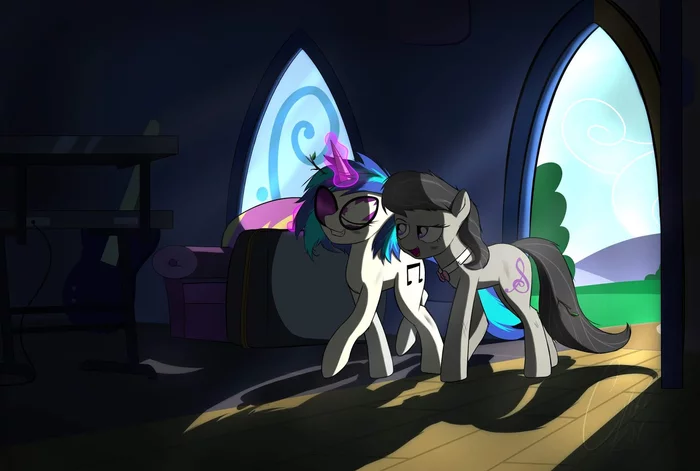 Home Sweet Home... - My little pony, Vinyl scratch, Octavia melody, Theravencriss