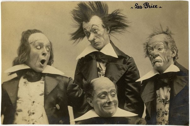 Clowns 1900-1930 - scary clown, Clown, Retro, Longpost