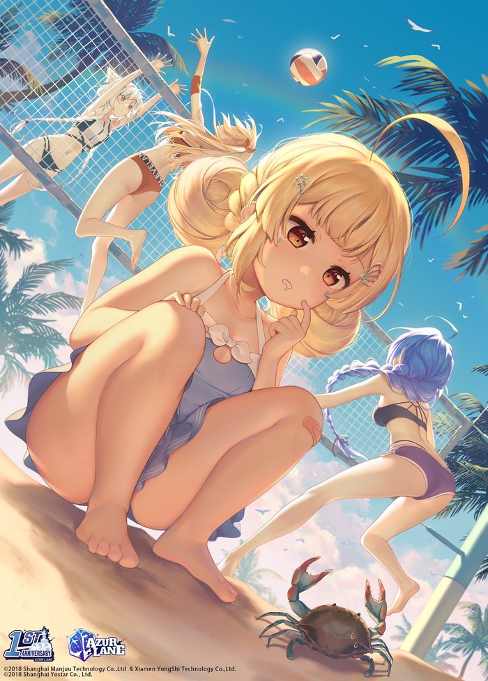 Summertime Azur Lane, , Eldridge, Helena, Cleveland, , , Anime Art